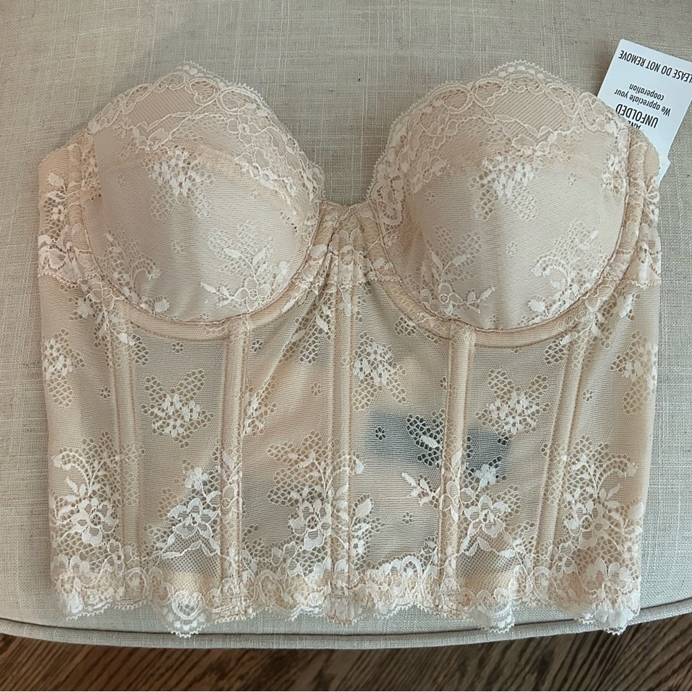 Women's Lace Bustier in Cream by DOMINIQUE INTIMATE APPAREL
